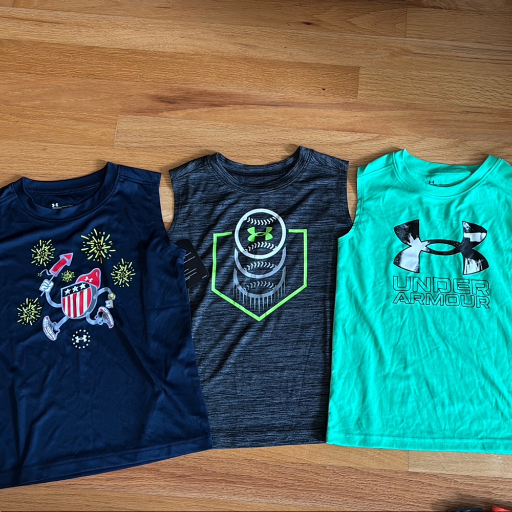 Under Armour Blue Tanks and Tees Bundle - Size 5